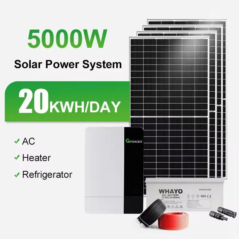Kit Solaire Hors Réseau 1000W à 3000W avec Régulateur PWM