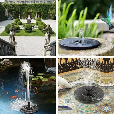 Mini Fontaine Solaire Flottante Ronde à 6 Buses