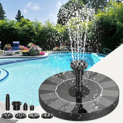 Pompe Solaire de Fontaine 2,5W 6 Buses pour Bain d'Oiseaux