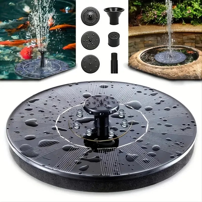 Mini Fontaine Solaire Flottante Ronde à 6 Buses
