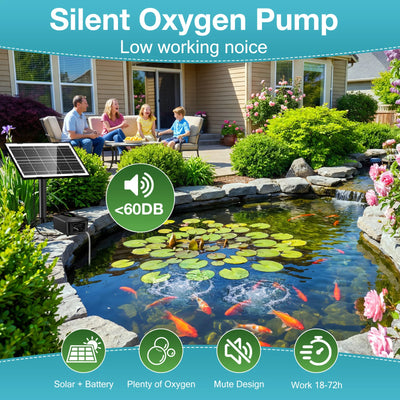 Pompe à Oxygène Solaire 4,5 W pour Bassin à Poissons