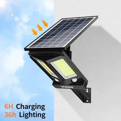 Lampadaire Solaire 3000LM Grand Panneau Détecteur