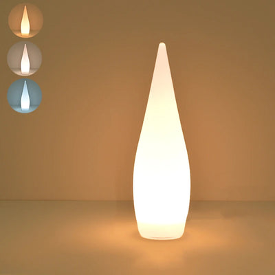 Lampe solaire goutte d'eau plantée dans un massif