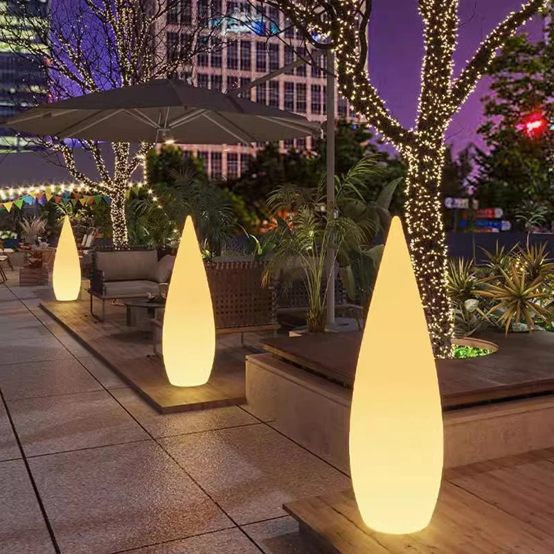 Lampe solaire goutte d'eau lumineuse pour jardin