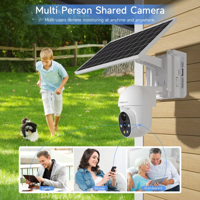 Camera Solaire Sans Fil Double Objectif Suivi Auto