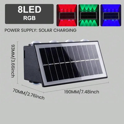 Applique solaire murale RGB étanche sous la pluie