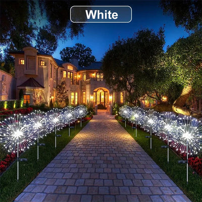 Lampe Solaire Décorative Feu d'Artifice Jardin
