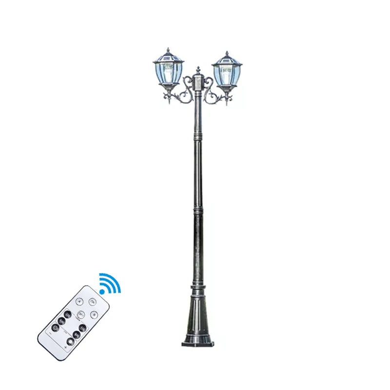 Lampadaire solaire extérieur de style européen