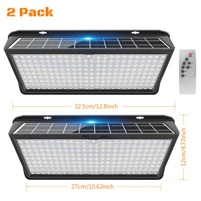 Projecteur Solaire Mural 258 LED Détecteur Mouvement IP65