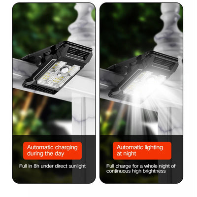 Lampe Solaire Jardin Détecteur Mouvement Clip Pelouse