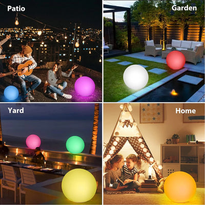 Boule Solaire LED 16 Couleurs Étanche Décoration Jardin