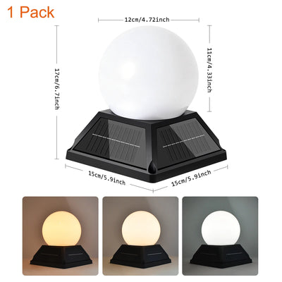 Lampe Solaire Colonne Jardin IP65 Télécommande 3 Couleurs