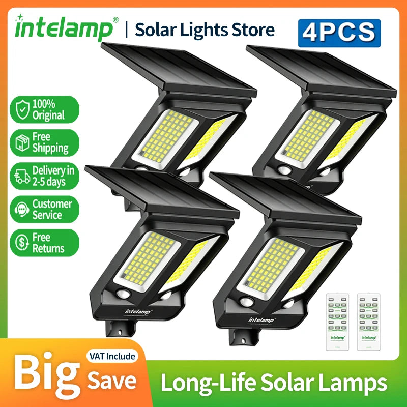 Lot de 4 lampes solaires extérieures connectables étanches IP65 pour jardin