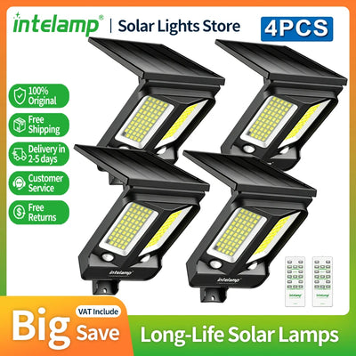 Lampes Solaires Extérieures Connectables Lot de 4 Double Capteur IP65
