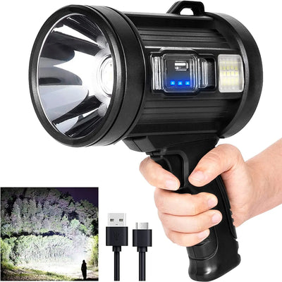 Lampe Torche Solaire LED Rechargeable 1000000lm Camping Chasse