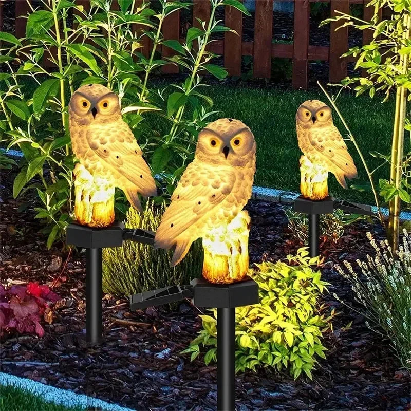 Lampe Solaire Hibou LED Étanche Décoration de Noël