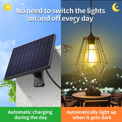 Lampe Solaire Suspendue LED Étanche IP65 Intérieur Extérieur