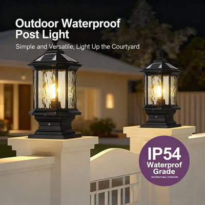 Borne Solaire de Pilier LED Aluminium Antique