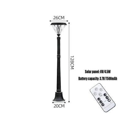 Lampadaire Solaire de Jardin Aluminium Étanche