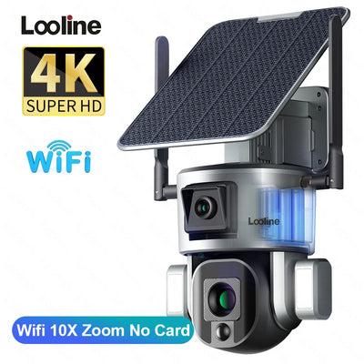 Caméra Surveillance Solaire PTZ 8MP 4G Wifi Étanche 4K Suivi