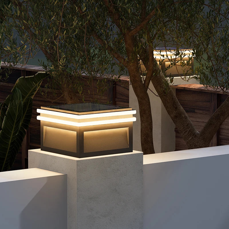 Lampe Solaire Pilier de Portail Étanche