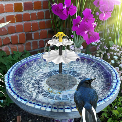Fontaine Solaire 3 Niveaux Bain d'Oiseaux Panneau 4W