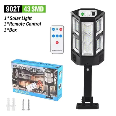 Lampe Solaire Extérieure Puissante avec Détecteur de Mouvement 4 Modes IP65
