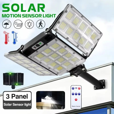 Lampadaire Solaire 800 LED Détecteur Mouvement 3 Modes