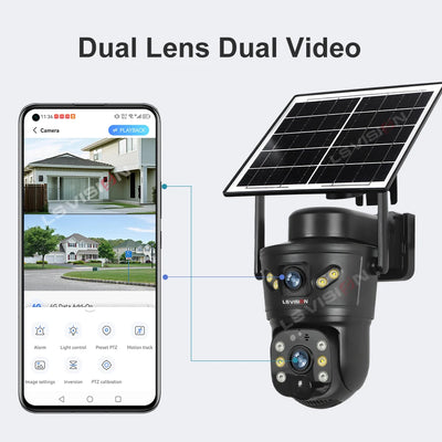 Caméra de Surveillance Solaire LS Vision 4G 8MP Double Objectif