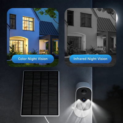 Caméra Solaire WiFi 1080P Détection IA et Vision Nocturne