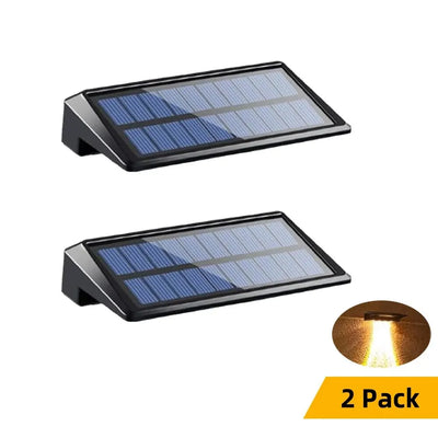 Lot de 2 Appliques Solaires de Clôture 4 LED
