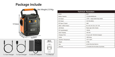 Générateur Solaire Portable 200W 172Wh - vue 9