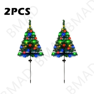 Lampe Solaire Arbre de Noël LED Étanche Jardin et Patio