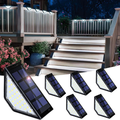 Lampes Solaires d'Escalier 24 LED Porche et Porte d'Entrée, Pack Imperméable