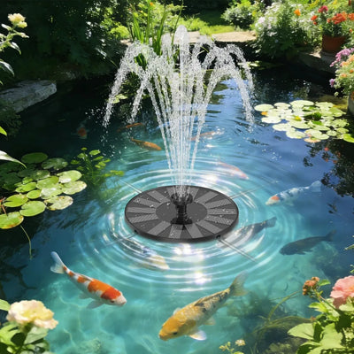 Fontaine Solaire de Jardin 6 Buses pour Bassin