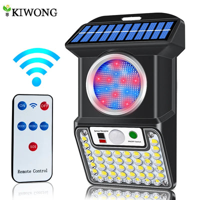 Lampe Solaire Extérieure Détecteur Mouvement 4 Modes Sécurité
