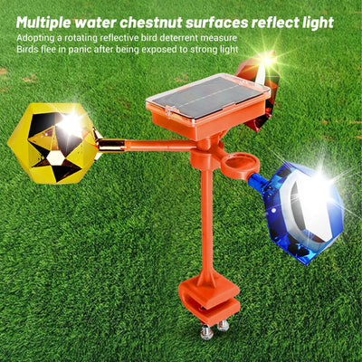 Effaroucheur Solaire Réfléchissant et Sonore pour Jardin