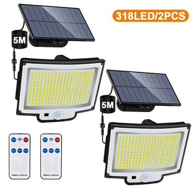 Projecteur Solaire LED 318 Détecteur Mouvement Extérieur