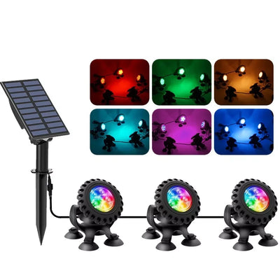 Spot Solaire Bassin Submersible RGB Étanche IP68