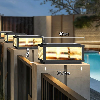 Lampe Solaire de Poteau Extérieure E27 Étanche - vue 8