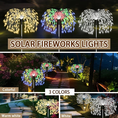 Guirlande Solaire Feux d'Artifice LED Noël et Halloween