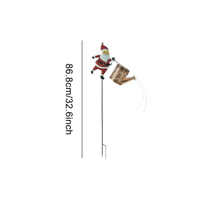 Lampe Solaire Père Noël Pomme de Douche Décorative Jardin