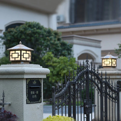 Lampe Solaire de Pilier Colonne Extérieure Étanche
