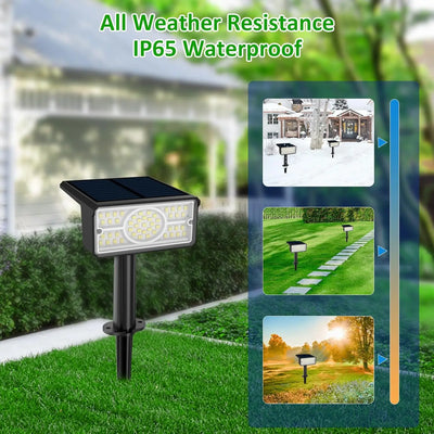 Projecteur Solaire Arbre LED 3000K IP65 Paysage Jardin