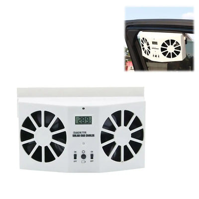 Ventilateur Solaire de Voiture avec Écran Sans Batterie