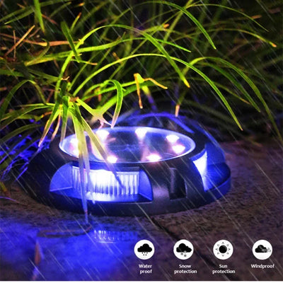 Lampe Solaire à Planter 12 LED Décorative Extérieur Cour Jardin