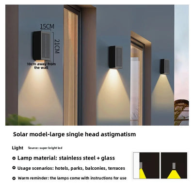 Applique Solaire Murale Extérieure Étanche Effet Lavage