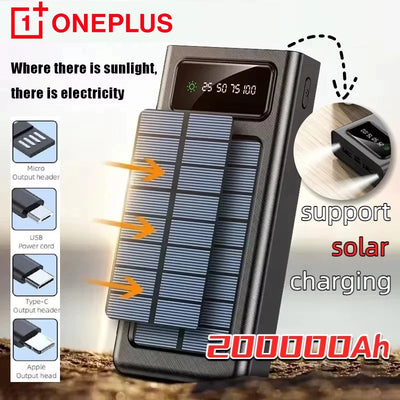 Power Bank Solaire 200000mAh USB 4 en 1