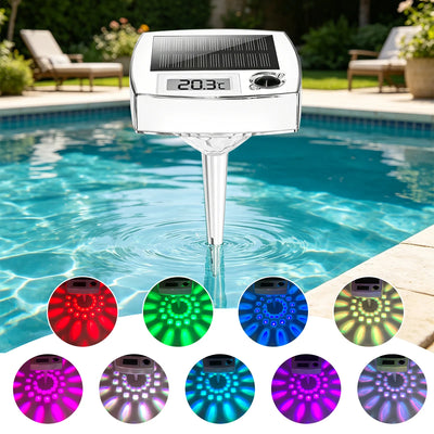 Thermomètre Solaire de Piscine Flottant LED IP68