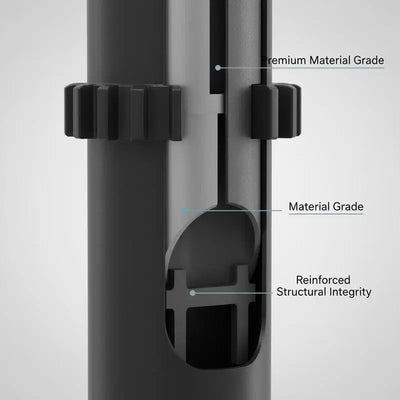 Douche Solaire Extérieure 217 cm Colonne PVC et Aluminium Noire